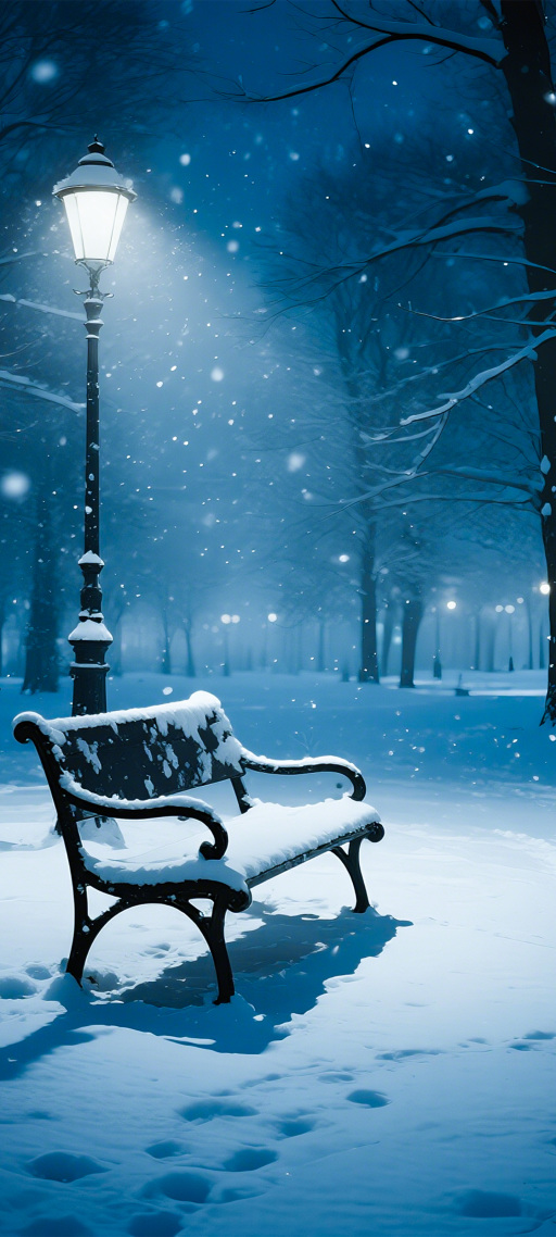 雪夜静椅