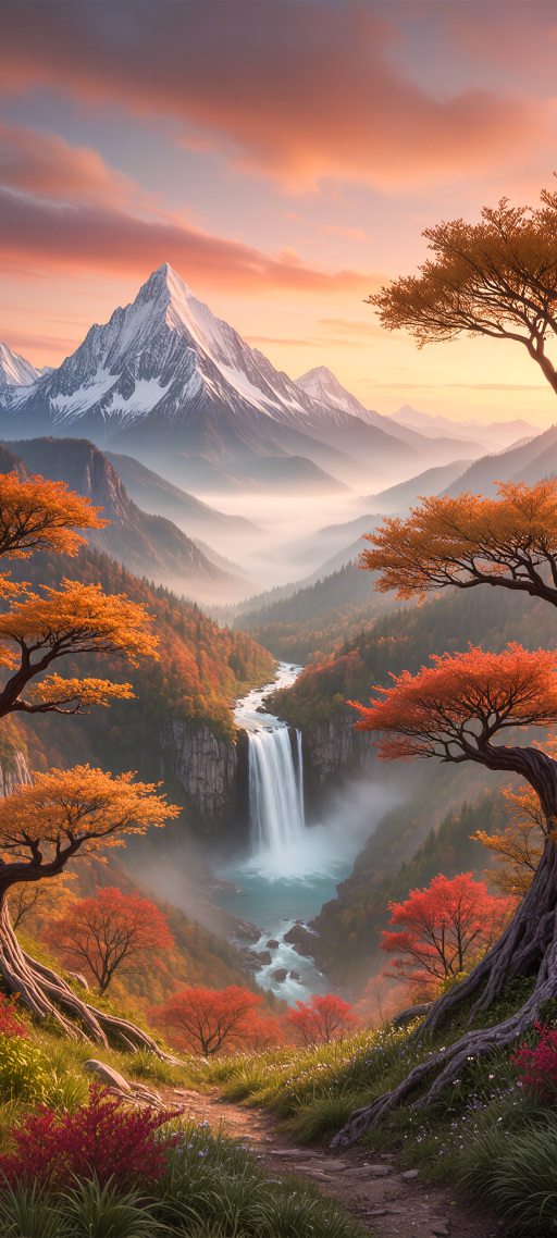 秋嶂飞瀑