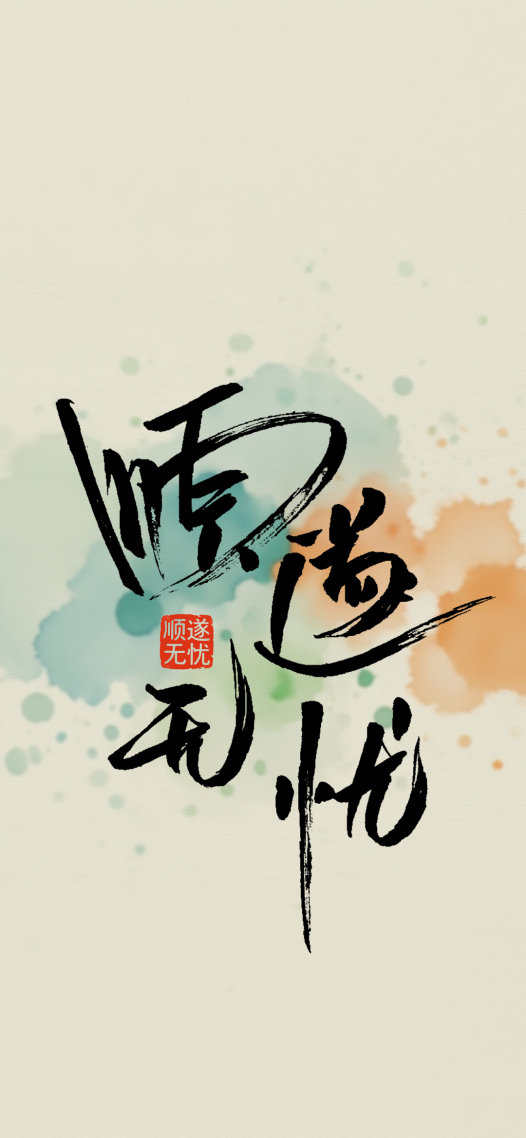 手写字顺遂无忧