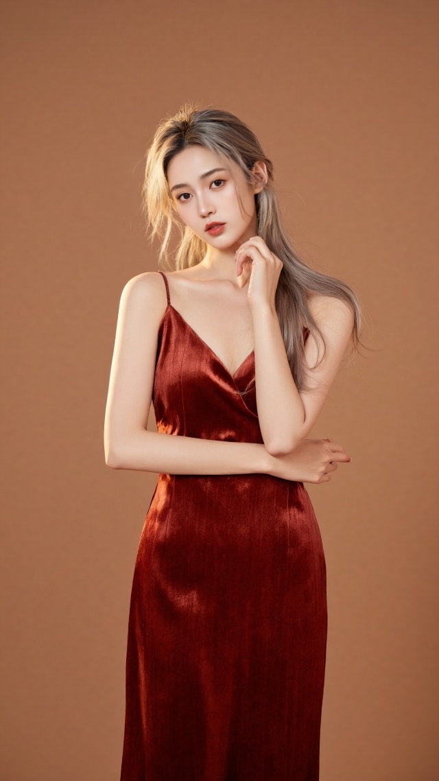 红礼服女孩