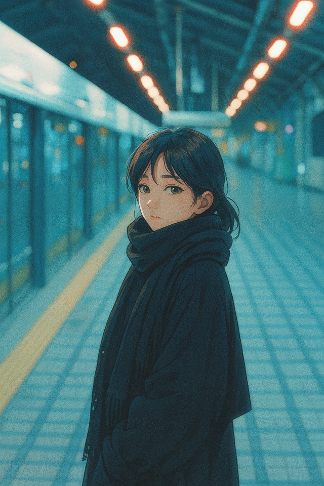 地铁回眸少女